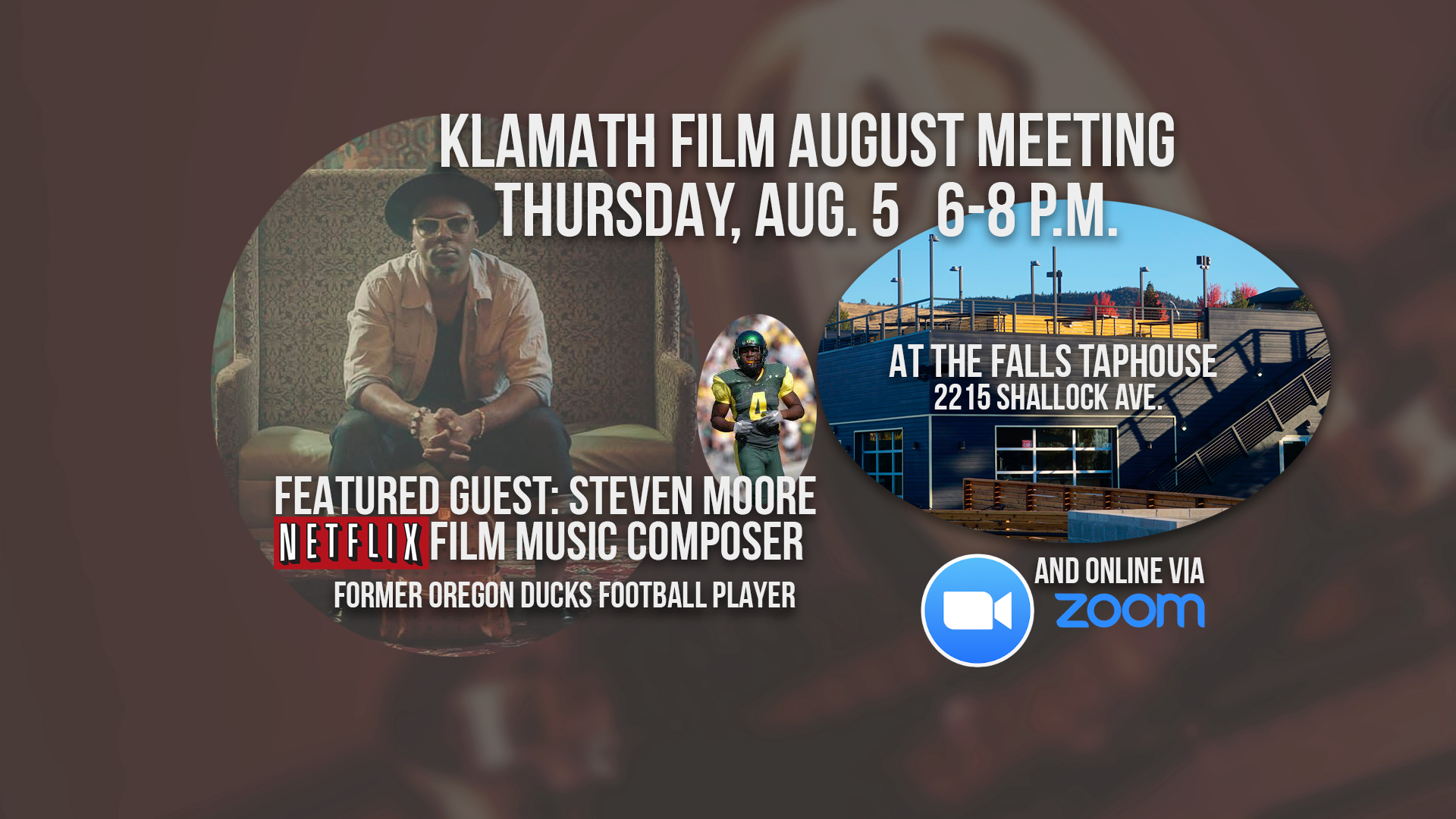 August member meeting at the Falls Taphouse features talk with Netflix music composer Steven Moore