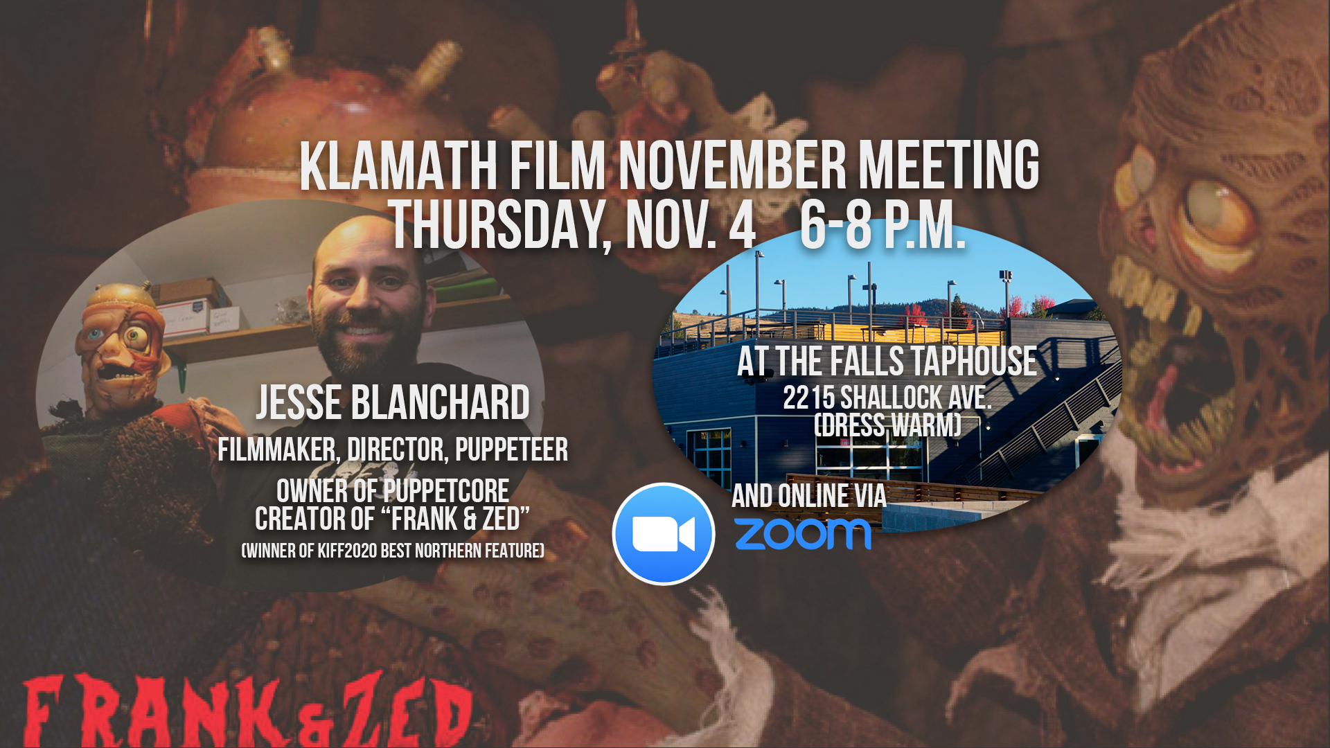 Puppetry profiled at November meeting featuring filmmaker Jesse Blanchard