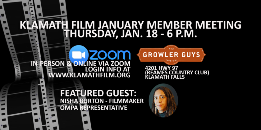 January Klamath Film Member Meeting features talk with filmmaker Nisha Burton