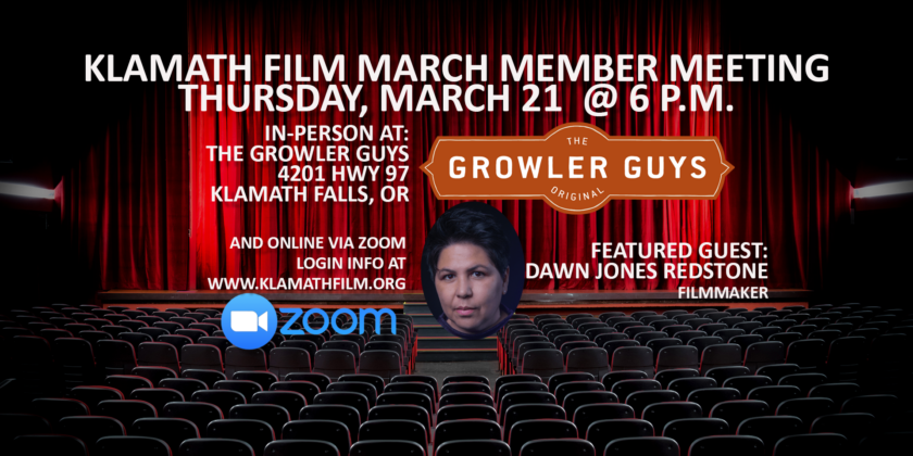 March Klamath Film Member Meeting features talk with filmmaker/writer Dawn Jones Redstone